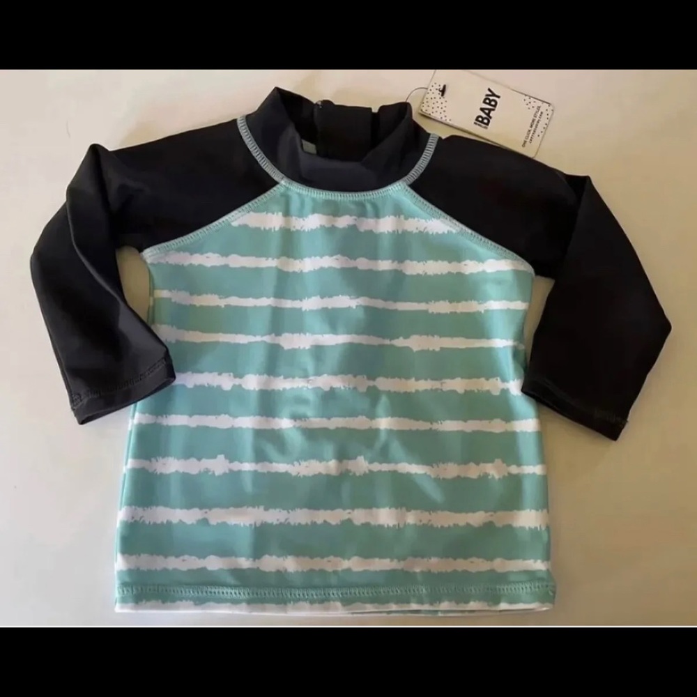 Baby boys 3-6 mo Rash guard swim top - NEW 50+ UV Protection